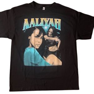 Aaliyah t-shirt hiphop r&b mens t shirt unisex